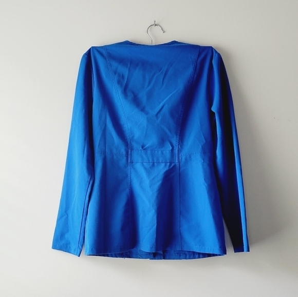 Dikies long sleeve snap buttons blue scrub top size S - Picture 5 of 5